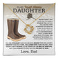 Dad's Tough Alaska Girl - Love Knot Necklace to Encourage Her Heart