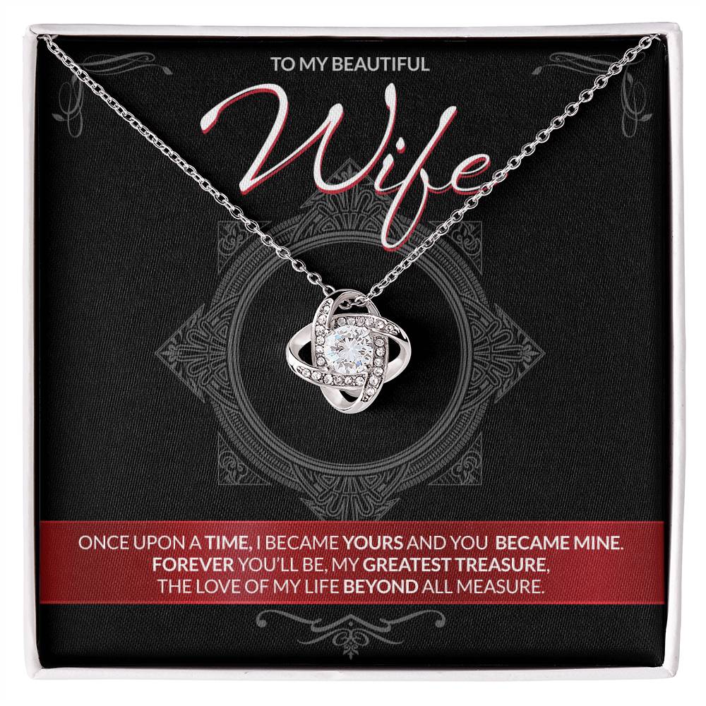 Best Gift for Wife: Forever Mine Love Knot Necklace to Melt Her Heart [Dark]