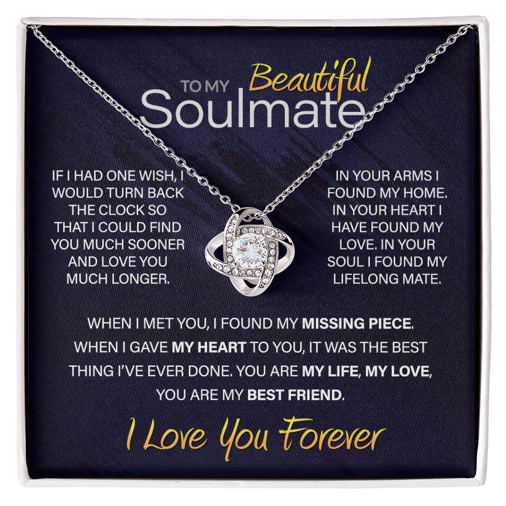 Best Gift for Your Soulmate: Love You Forever Love Knot Necklace to Melt Her Heart