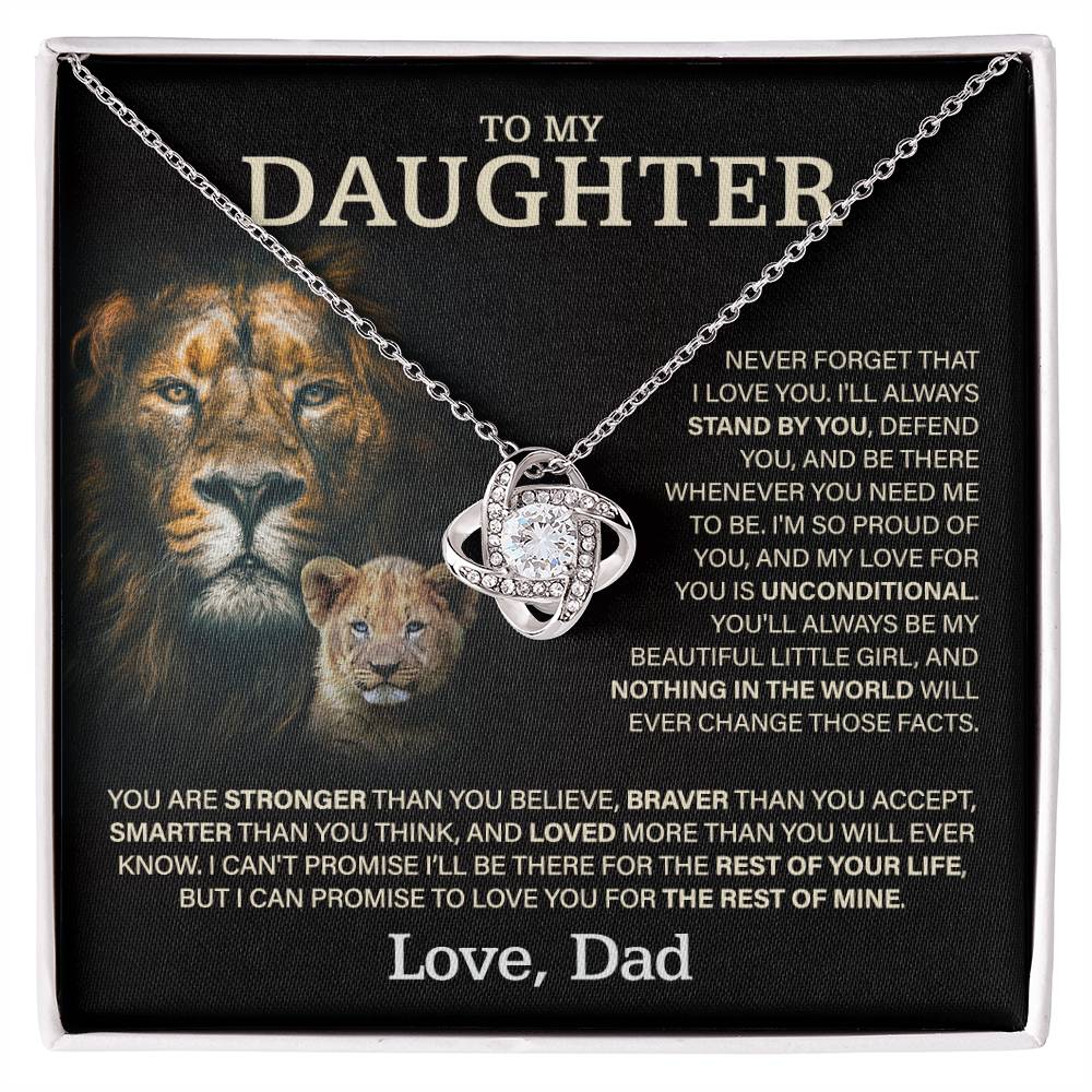 Dad's Forever Love Knot Necklace to Encourage Her Heart