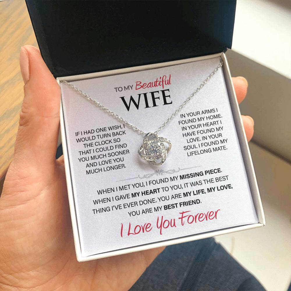 Best Gift for Your Wife: Love You Forever Love Knot Necklace to Melt Her Heart