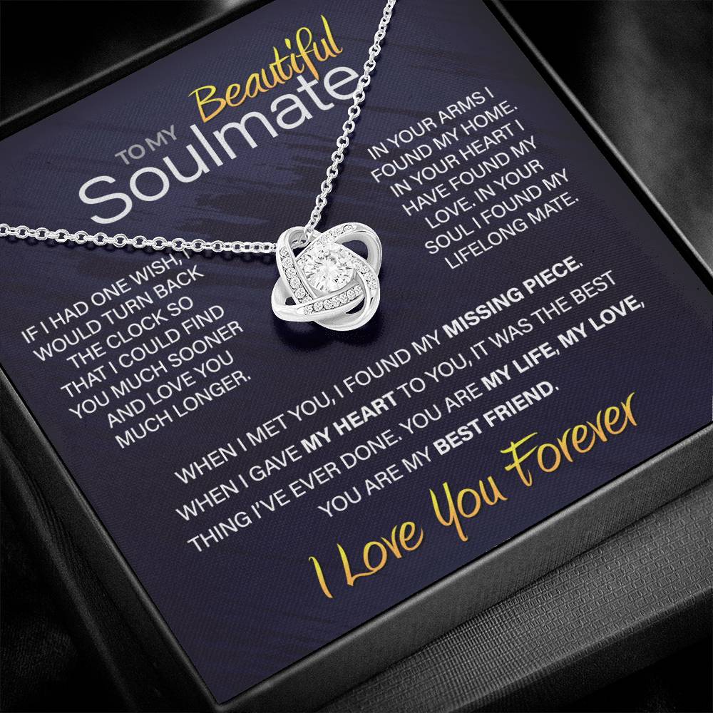 Best Gift for Your Soulmate: Love You Forever Love Knot Necklace to Melt Her Heart