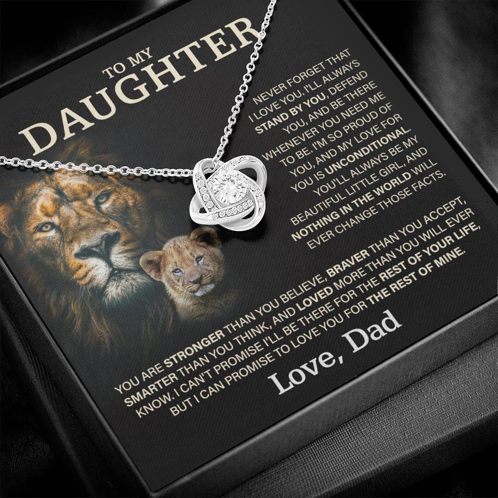 Dad's Forever Love Knot Necklace to Encourage Her Heart