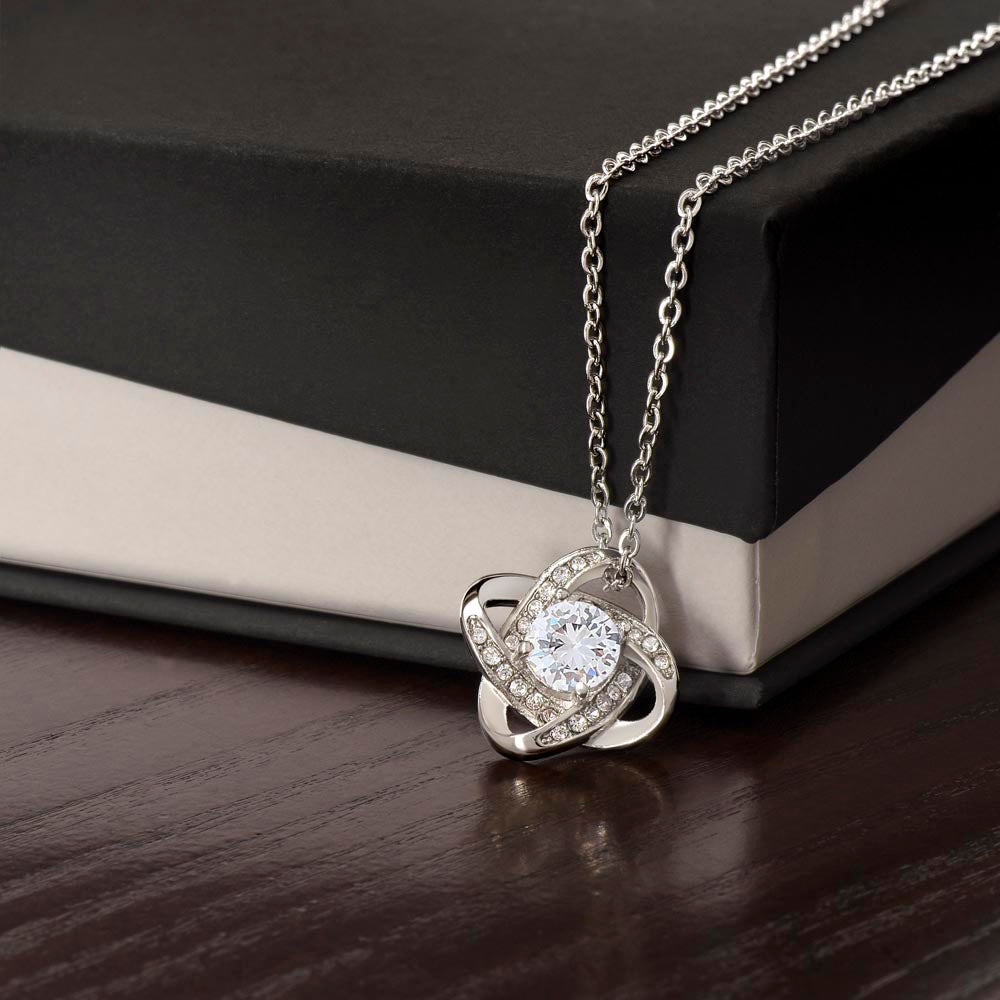 Best Gift for Your Soulmate: Love You Forever Love Knot Necklace to Melt Her Heart