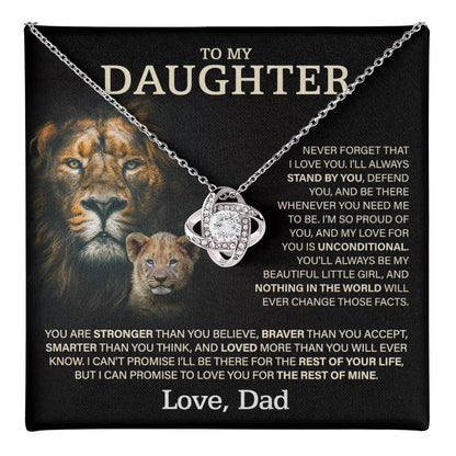 Dad's Forever Love Knot Necklace to Encourage Her Heart