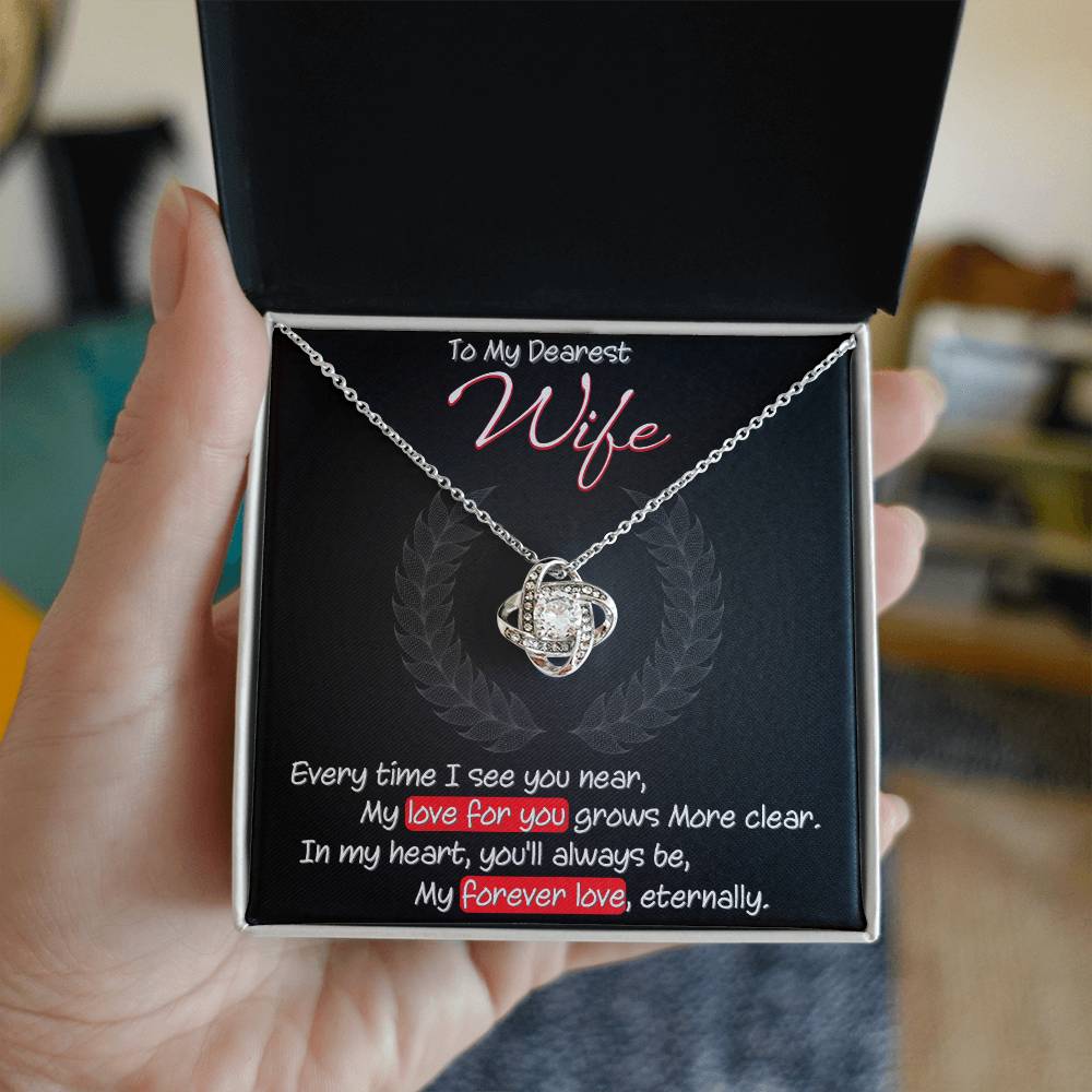 Best Gift for Wife: Meaningful Love Knot Necklace to Melt Her Heart [Dark]