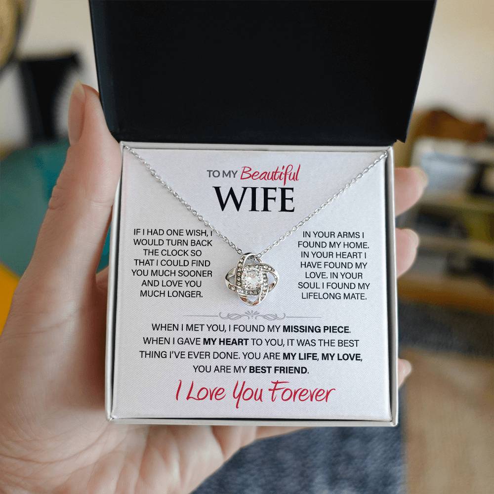 Best Gift for Your Wife: Love You Forever Love Knot Necklace to Melt Her Heart