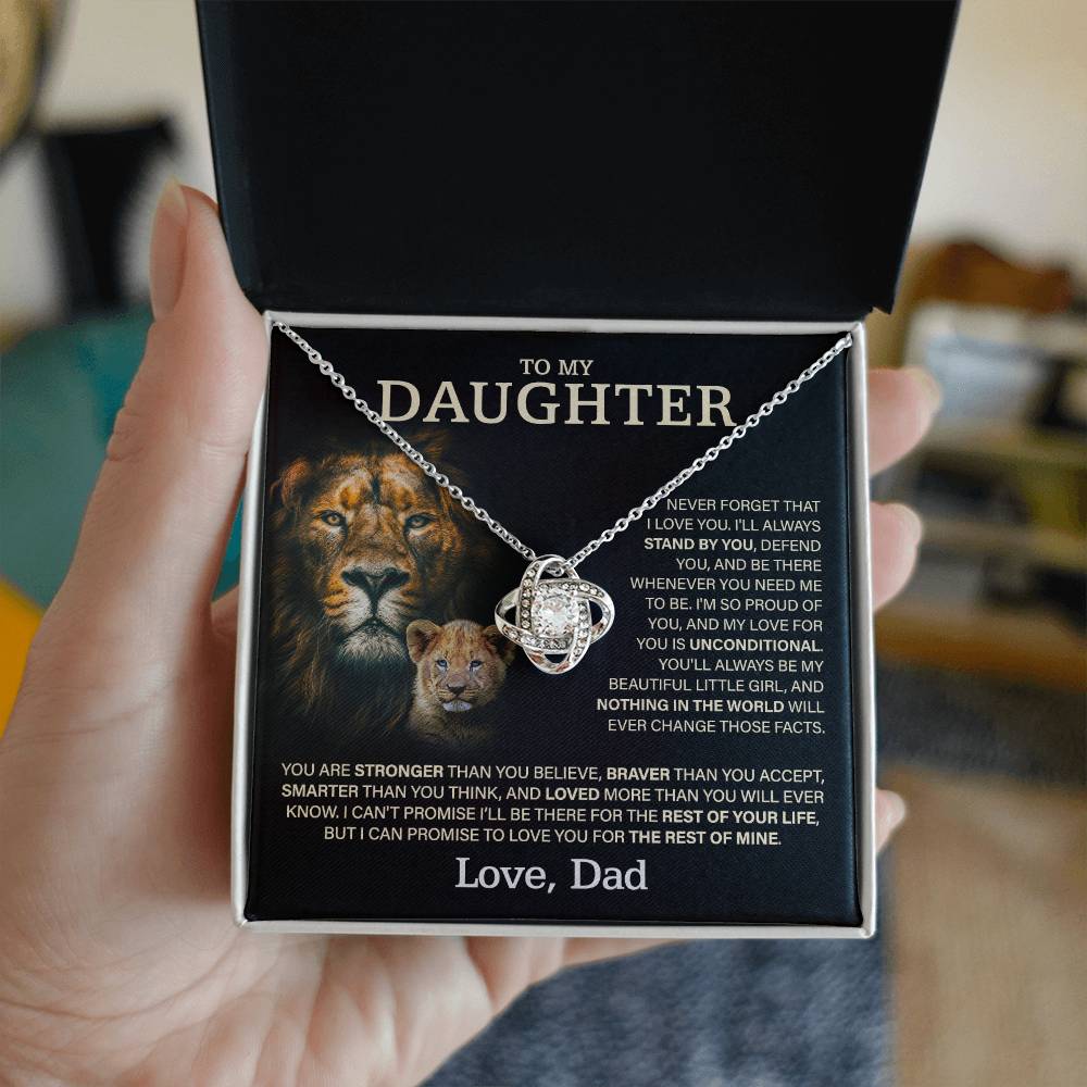 Dad's Forever Love Knot Necklace to Encourage Her Heart