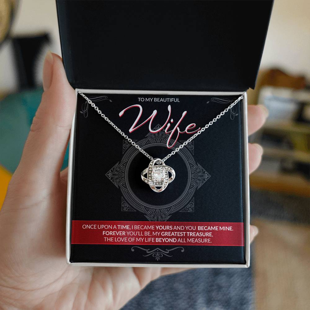 Best Gift for Wife: Forever Mine Love Knot Necklace to Melt Her Heart [Dark]