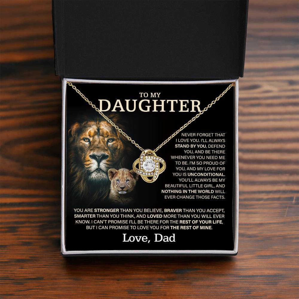 Dad's Forever Love Knot Necklace to Encourage Her Heart