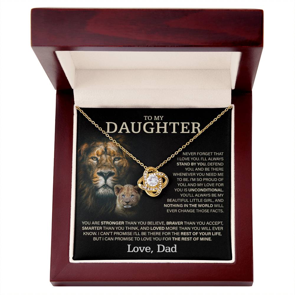 Dad's Forever Love Knot Necklace to Encourage Her Heart