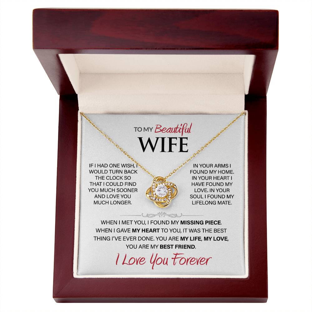 Best Gift for Your Wife: Love You Forever Love Knot Necklace to Melt Her Heart