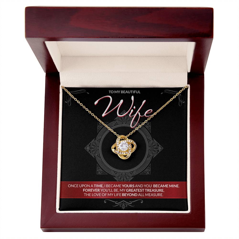 Best Gift for Wife: Forever Mine Love Knot Necklace to Melt Her Heart [Dark]