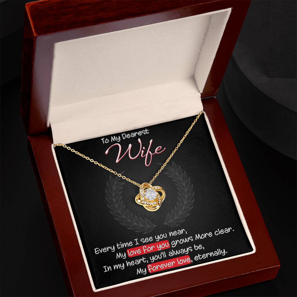 Best Gift for Wife: Meaningful Love Knot Necklace to Melt Her Heart [Dark]