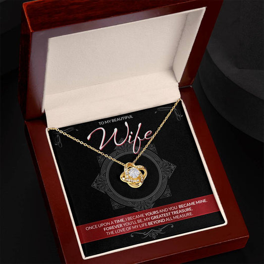 Best Gift for Wife: Forever Mine Love Knot Necklace to Melt Her Heart [Dark]