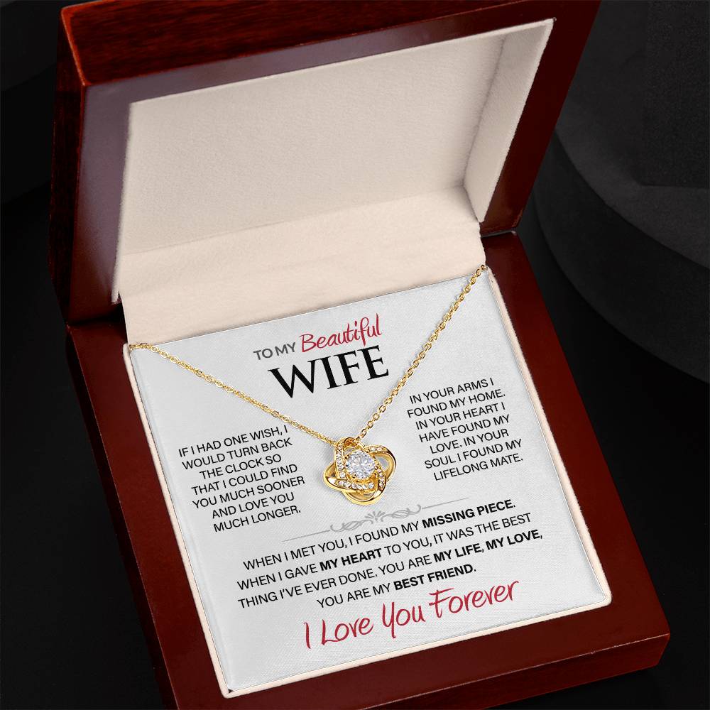 Best Gift for Your Wife: Love You Forever Love Knot Necklace to Melt Her Heart