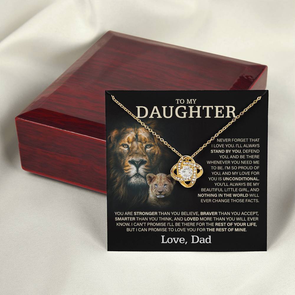 Dad's Forever Love Knot Necklace to Encourage Her Heart