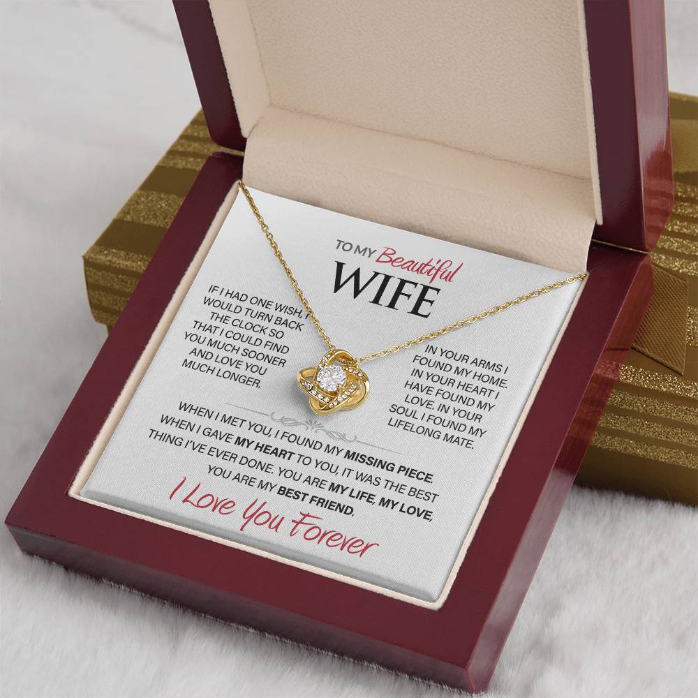 Best Gift for Your Wife: Love You Forever Love Knot Necklace to Melt Her Heart