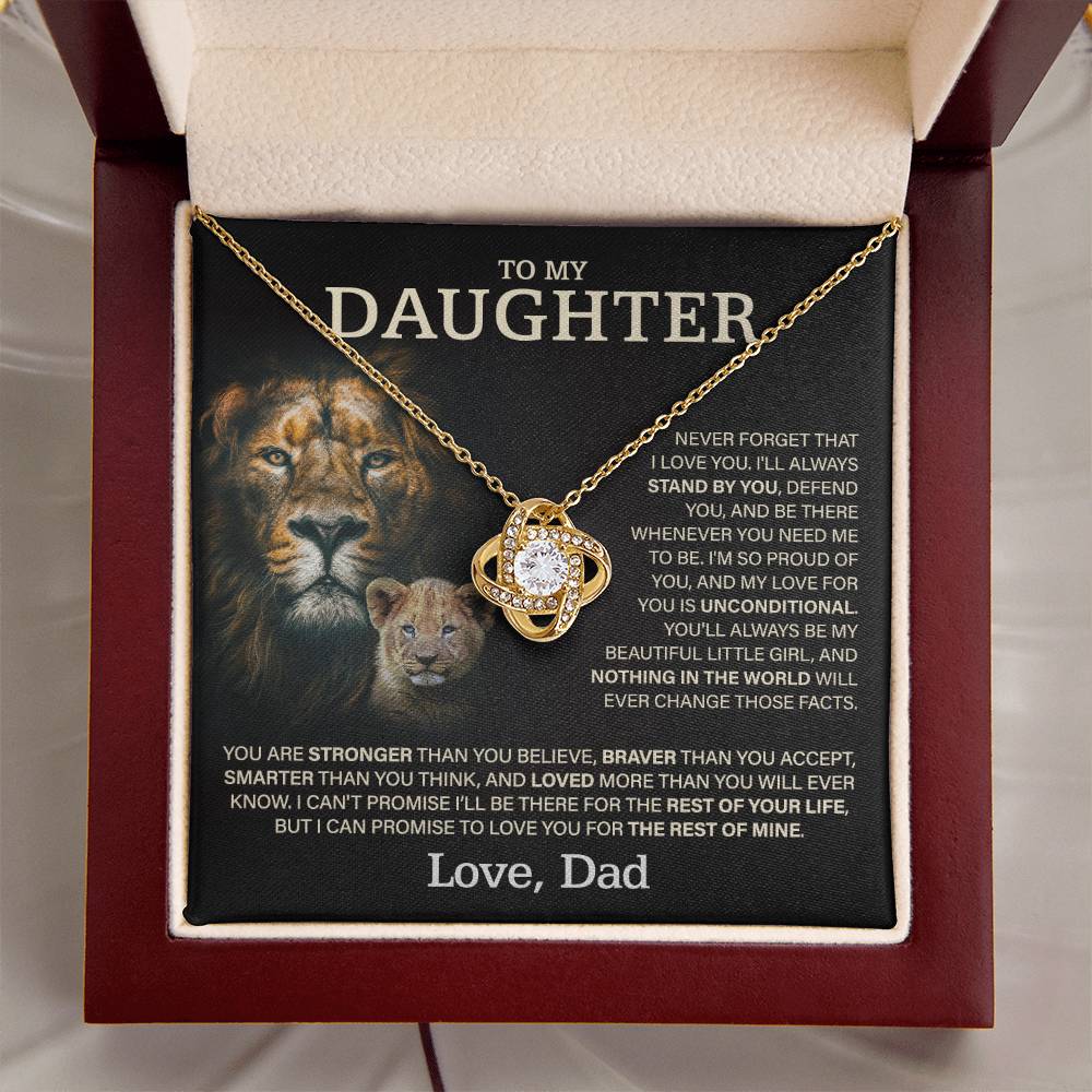 Dad's Forever Love Knot Necklace to Encourage Her Heart