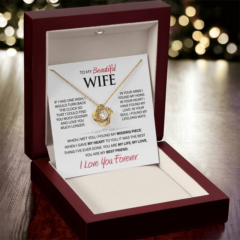 Best Gift for Your Wife: Love You Forever Love Knot Necklace to Melt Her Heart