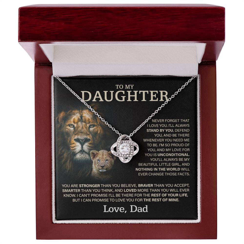 Dad's Forever Love Knot Necklace to Encourage Her Heart