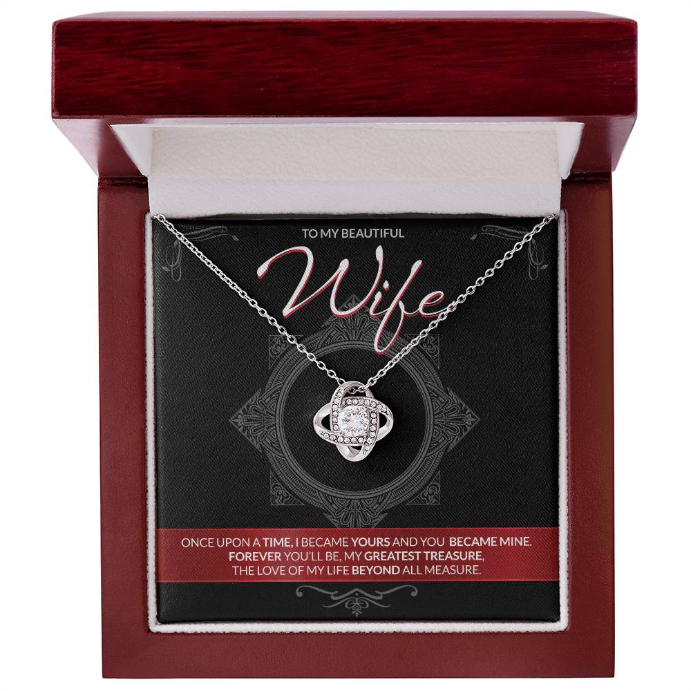 Best Gift for Wife: Forever Mine Love Knot Necklace to Melt Her Heart [Dark]