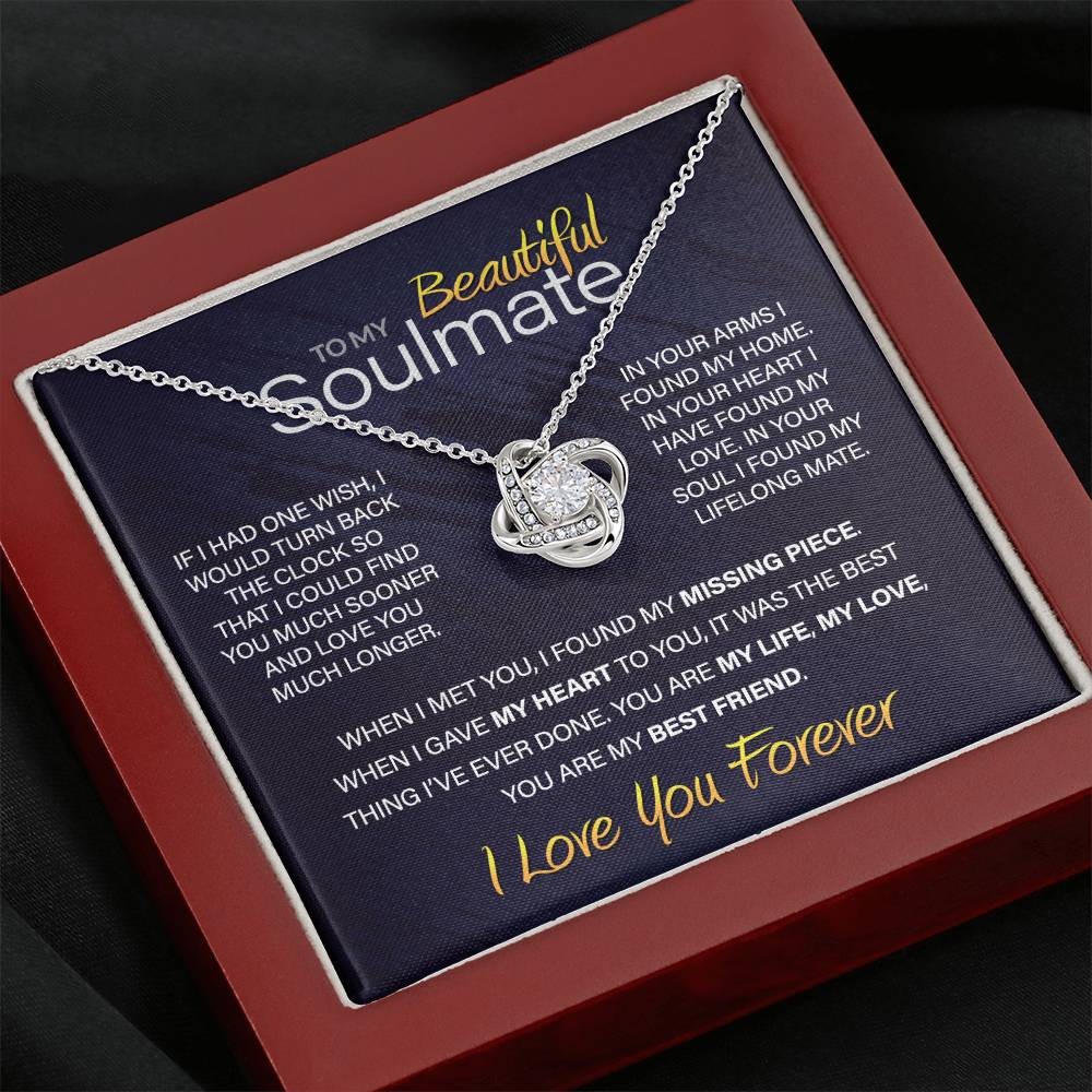 Best Gift for Your Soulmate: Love You Forever Love Knot Necklace to Melt Her Heart