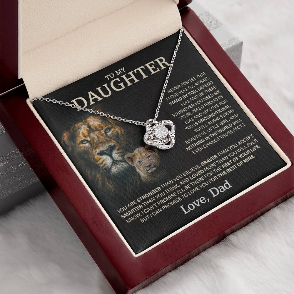 Dad's Forever Love Knot Necklace to Encourage Her Heart