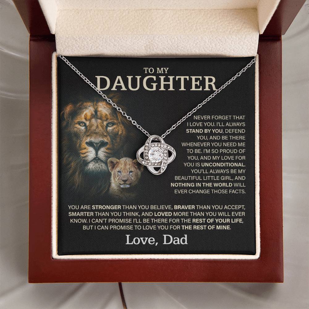 Dad's Forever Love Knot Necklace to Encourage Her Heart