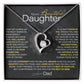 Best Gift for Daughter: Dad’s Forever Love Heart Necklace to Encourage Her Heart [Dark]