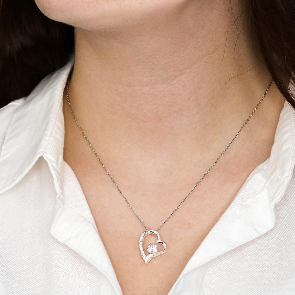 Best Gift for Daughter: Dad’s Forever Love Heart Necklace to Encourage Her Heart [Light]