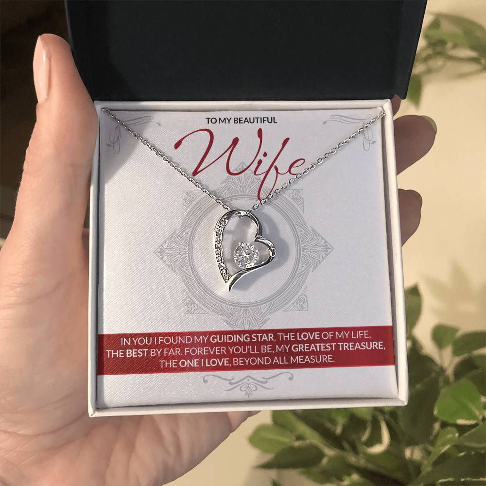 Best Gift for Wife: Forever Treasure Heart Necklace to Melt Her Heart [Light]