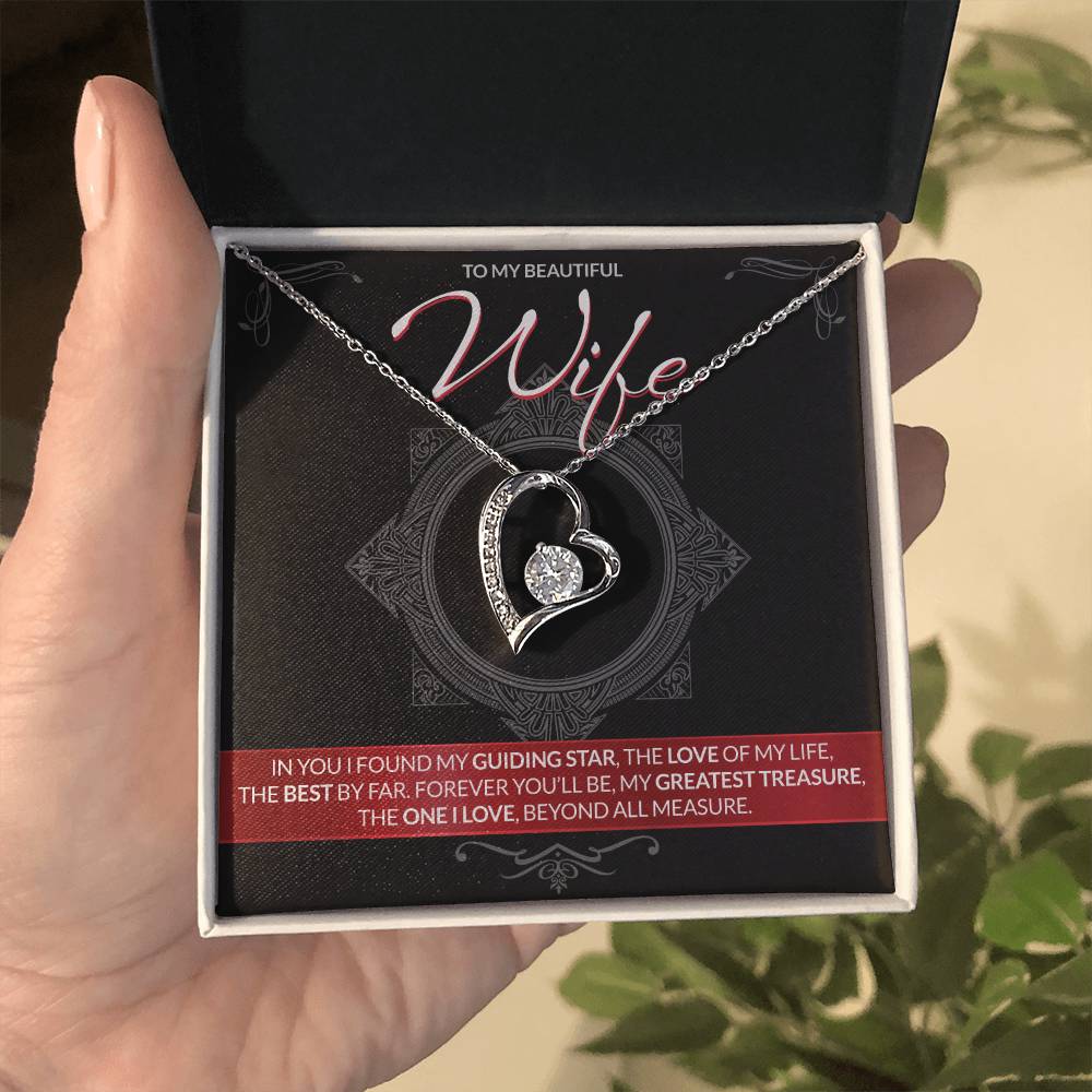 Best Gift for Wife: Forever Treasure Heart Necklace to Melt Her Heart [Dark]