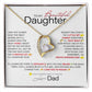 Best Gift for Daughter: Dad's Forever Punny Love Heart Necklace to Crack Her Up[Light]