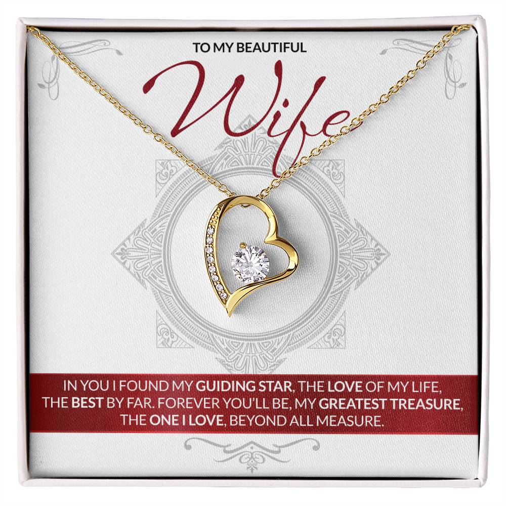 Best Gift for Wife: Forever Treasure Heart Necklace to Melt Her Heart [Light]