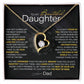 Best Gift for Daughter: Dad’s Forever Love Heart Necklace to Encourage Her Heart [Dark]