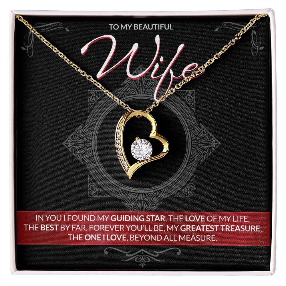 Best Gift for Wife: Forever Treasure Heart Necklace to Melt Her Heart [Dark]