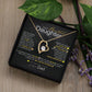 Best Gift for Daughter: Dad's Forever Punny Love Heart Necklace to Crack Her Up[Dark]